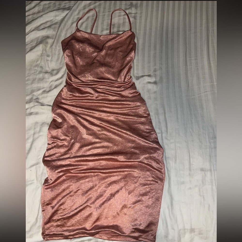 Pink silk dress
